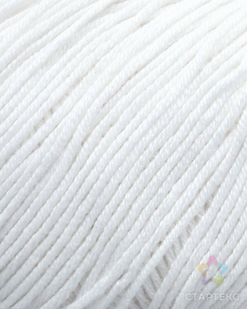 Пряжа YarnArt 'Baby Cotton' 50гр 165м (50% хлопок, 50% акрил) (400 белый) арт. АРС-47278-1-АРС0001225053 2