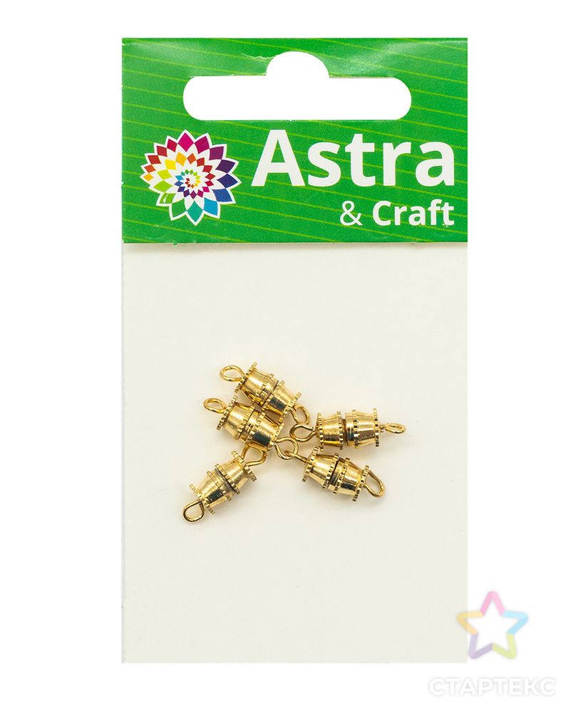 4AR2023 Винтовой замок, 5,3*8 мм, 5 шт/упак, Astra&Craft (золото) арт. АРС-56051-1-АРС0001235842 2