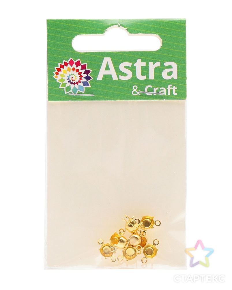 4AR2046 Цап для страз пришивной, 5 мм, 10 шт/упак, Astra&Craft (золото) арт. АРС-56351-1-АРС0001235895 3