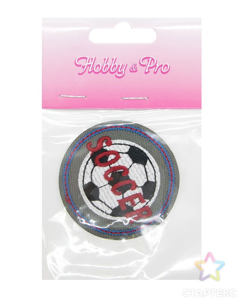 Термоаппликация 'Эмблема 'Soccer', 5.8см, Hobby&Pro арт. АРС-34751-1-АРС0001237532 2