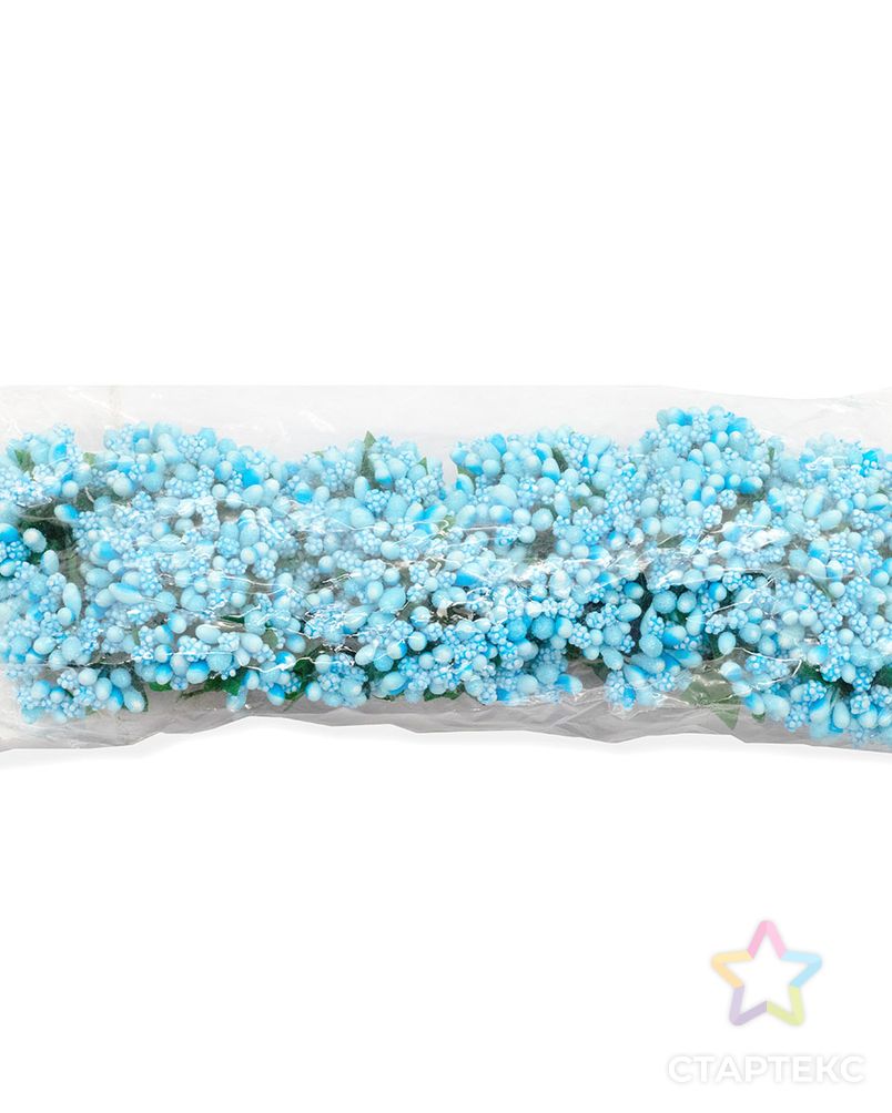 AR554 Букетик декоративных цветов, 2см (12шт/упак) (синий) арт. АРС-39345-1-АРС0001247631 3