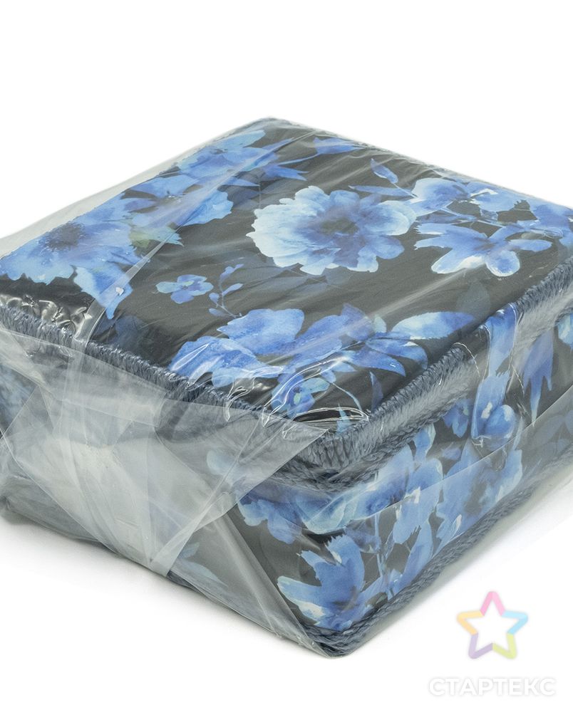 LY1633S PVC Tray Шкатулка малая, декоративная, Голубые цветы, 20*20*11см арт. АРС-41350-1-АРС0001256846