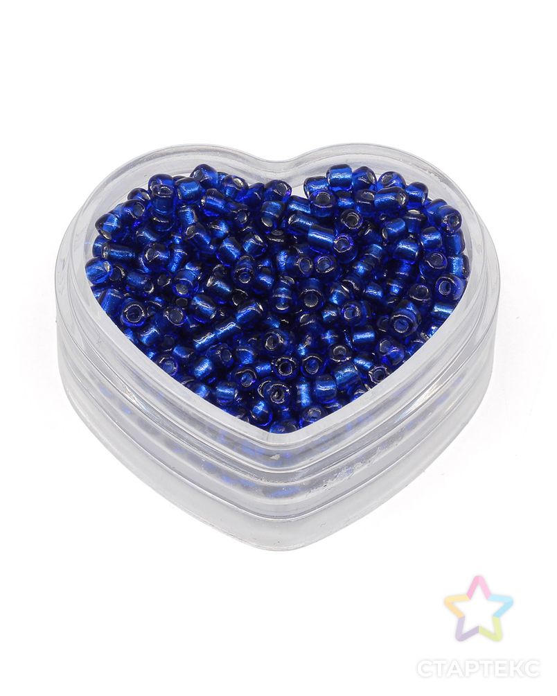 Бисер Astra&Craft 11/0, 8 (+/-0,5) г в форме 'Сердце', цвет 28 синий арт. АРС-37441-1-АРС0001257676