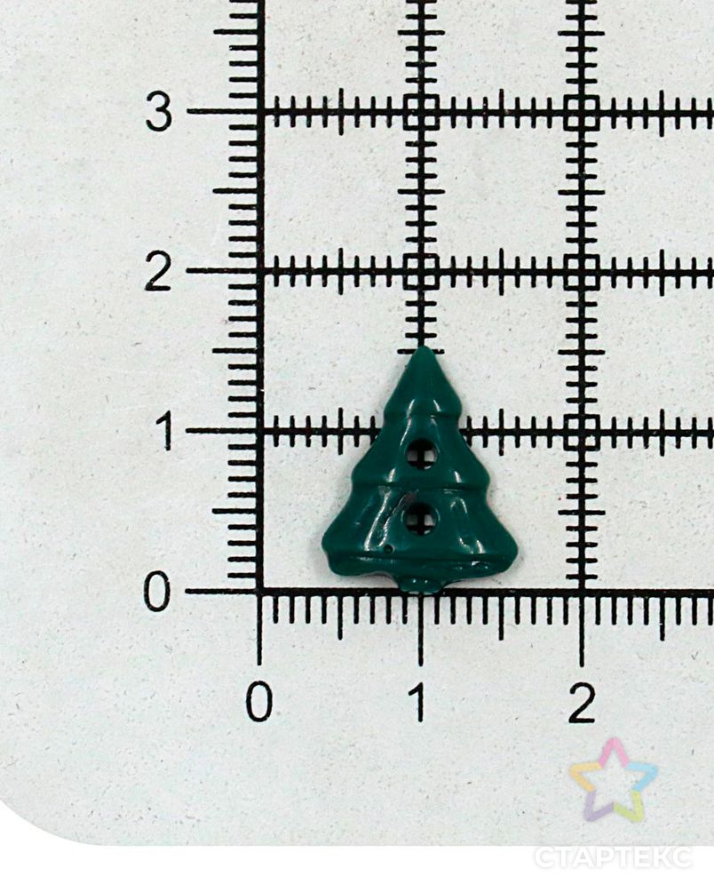 Б30 Пуговица (3.02-1068-16) 'Елочка' (зеленый) арт. АРС-42716-1-АРС0001275063 3