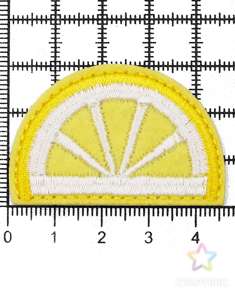 Термоаппликация 'Долька лимона', 3*4.5см, Hobby&Pro арт. АРС-55827-1-АРС0001281035 4