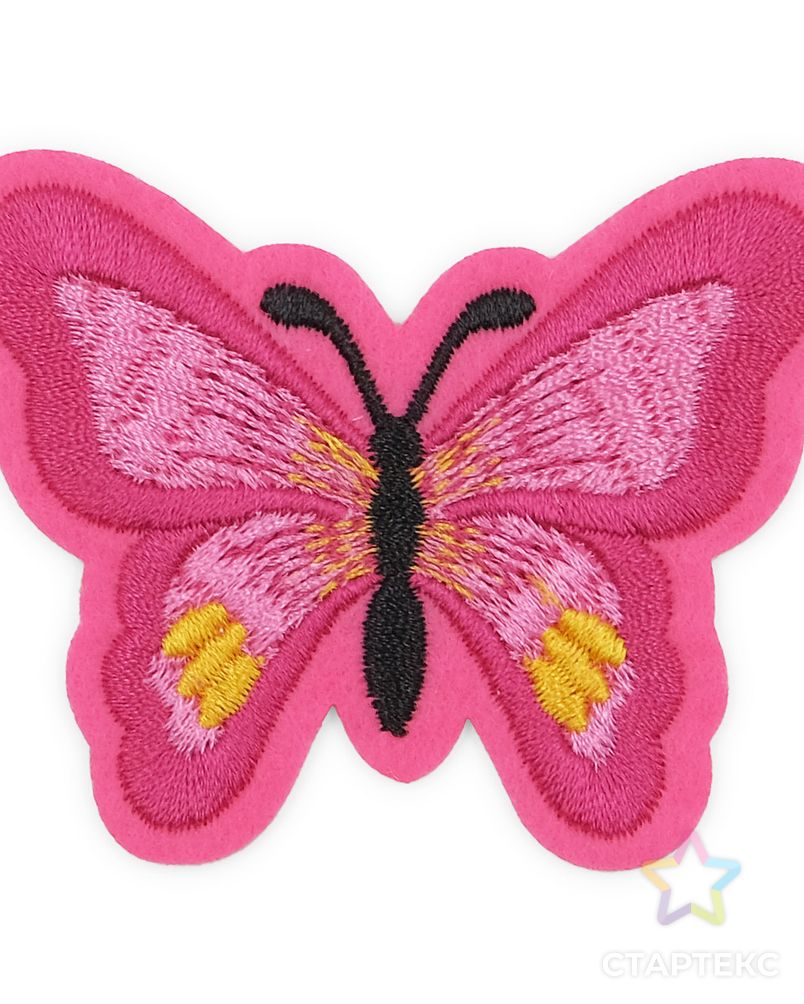 Термоаппликация 'Бабочка', 5.4*7см, Hobby&Pro (ярко-розовый) арт. АРС-55833-1-АРС0001281041 2