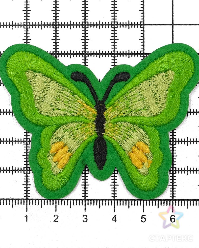 Термоаппликация 'Бабочка', 5.4*7см, Hobby&Pro (зеленый) арт. АРС-55835-1-АРС0001281043 4