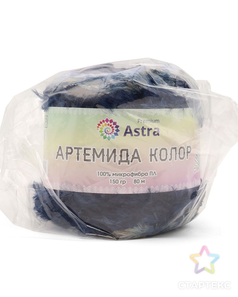 Пряжа Astra Premium 'Артемида Колор' 150гр 80м (100% микрофибра ПЛ) (04 синий секционный) арт. АРС-57635-1-АРС0001281505 3