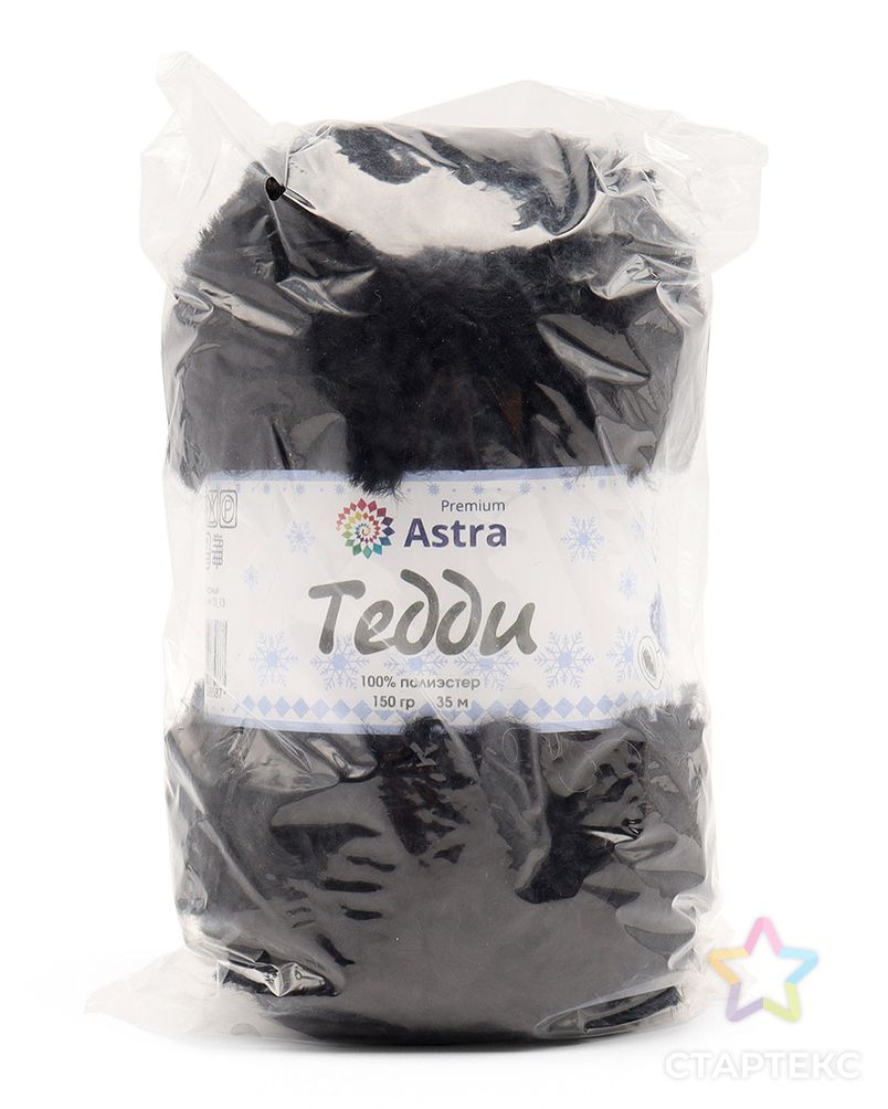 Пряжа Astra Premium 'Тедди' букле 150гр 35м (100% полиэстер) (02 черный) арт. АРС-57642-1-АРС0001281515 3