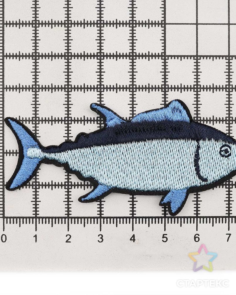 Термоаппликация 'Рыба', 3.5*7.6cm, Hobby&Pro арт. АРС-56183-1-АРС0001283440 3