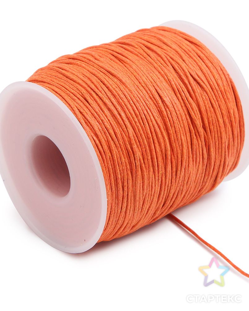 Шнур вощеный 1,0мм*100м цветной на катушке 0371-9002 (157 оранжевый) арт. АРС-57120-1-АРС0001284778 2