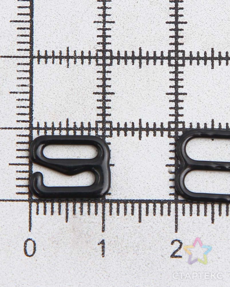 Крючки и регуляторы для бретелей бюстгальтера 8 мм, металл/эмаль, 18 шт/упак, цвет черный арт. АРС-57785-1-АРС0001288574 4