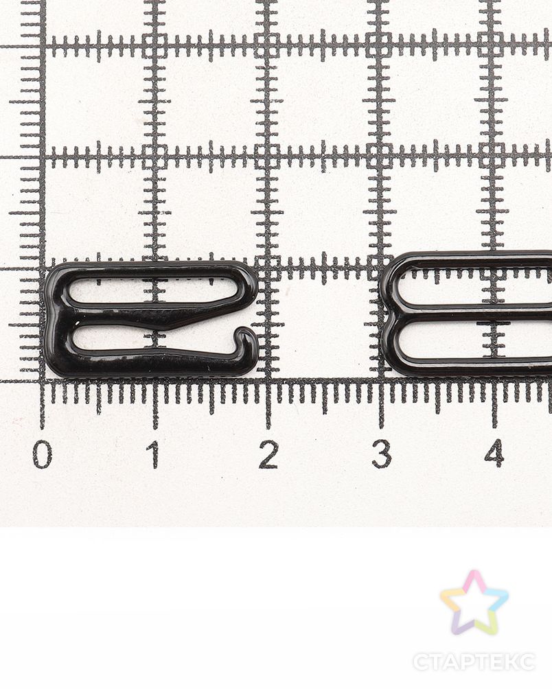 Крючки и регуляторы для бретелей бюстгальтера 15 мм, металл/эмаль, 18 шт/упак, цвет черный арт. АРС-57797-1-АРС0001288586 4