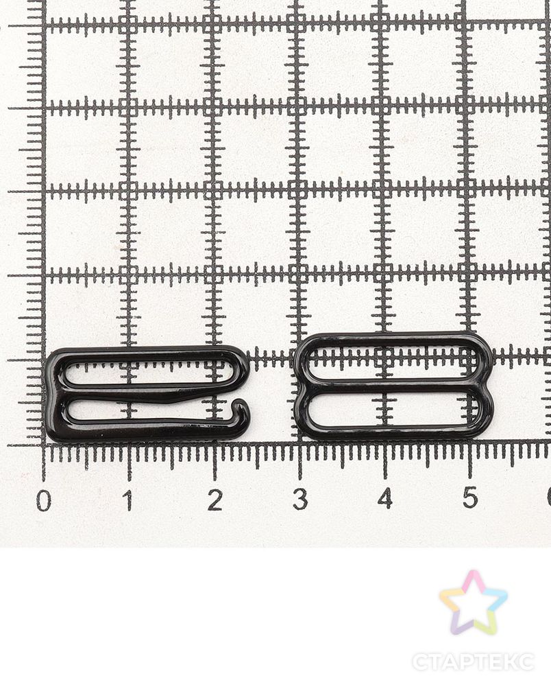 Крючки и регуляторы для бретелей бюстгальтера 20 мм, металл/эмаль, 18 шт/упак, цвет черный арт. АРС-57800-1-АРС0001288590 4