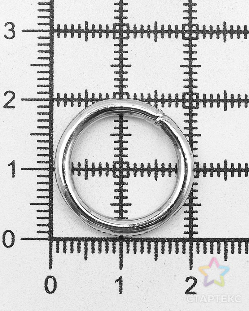Кольцо металлическое неразъемное сварное 15мм (20*20мм, d-2,5мм), никель арт. АРС-57173-1-АРС0001289018 3