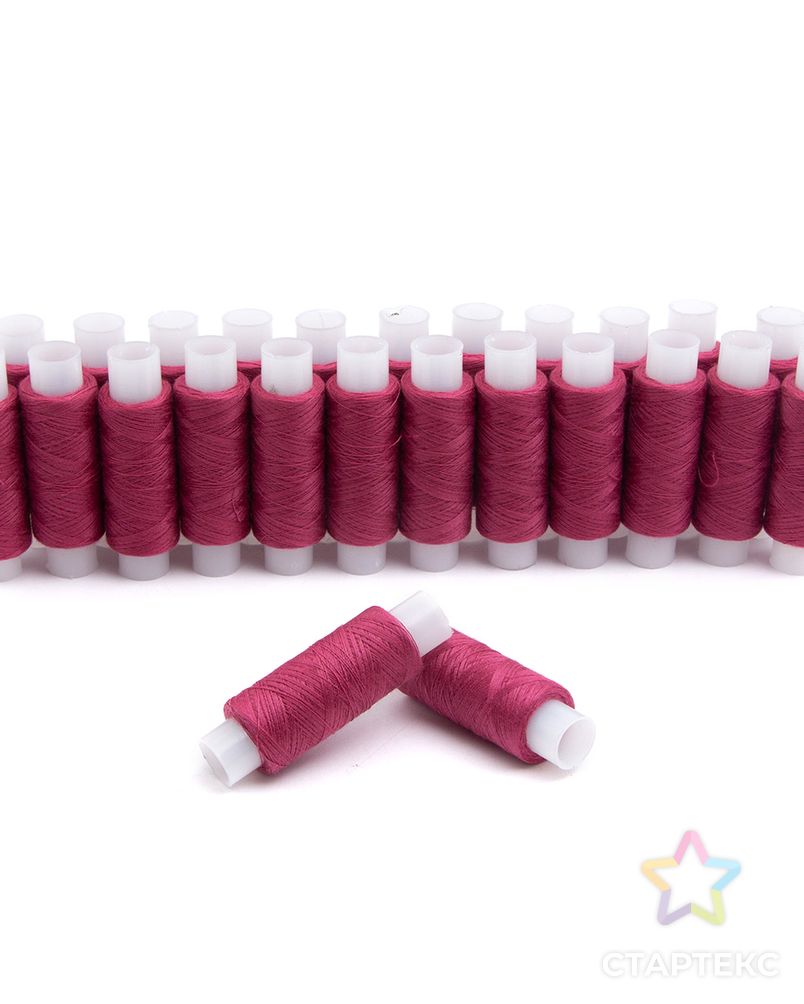Нитки швейные 50/2 для тонких тканей, 100% полиэстер, 200 м (173 китайский розовый) арт. АРС-56908-1-АРС0001289082 2