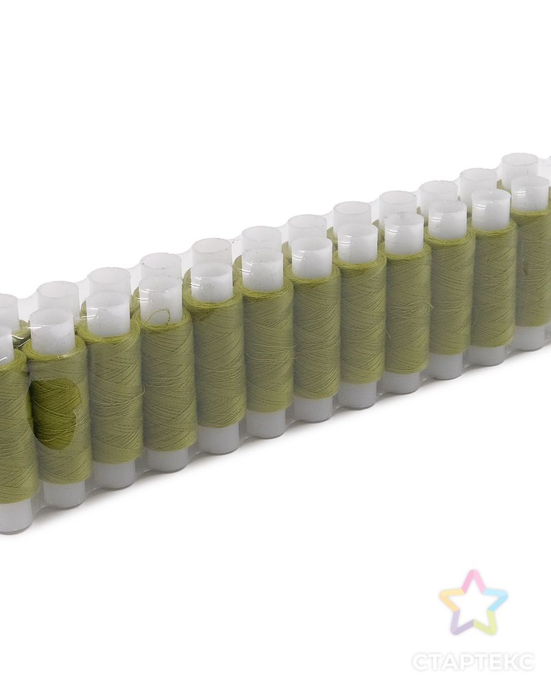 Нитки швейные 50/2 для тонких тканей, 100% полиэстер, 200 м (444 желто-зеленый) арт. АРС-58036-1-АРС0001289328 2