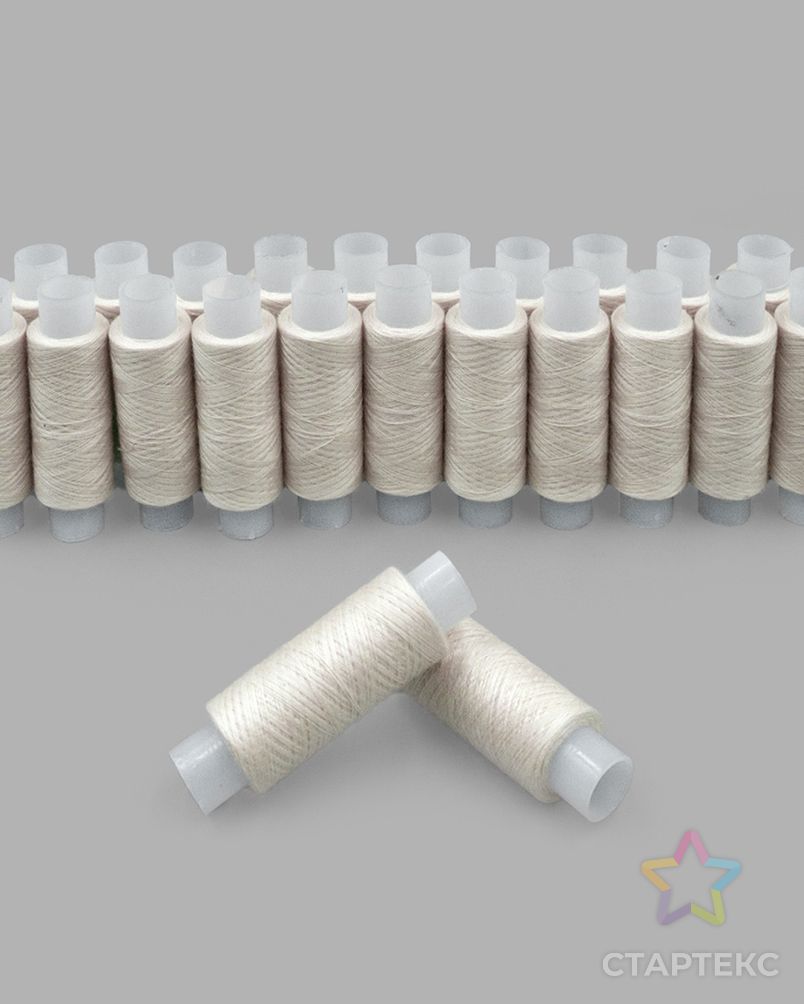 Нитки швейные 50/2 для тонких тканей, 100% полиэстер, 200 м (552 молочный) арт. АРС-58097-1-АРС0001289411 2
