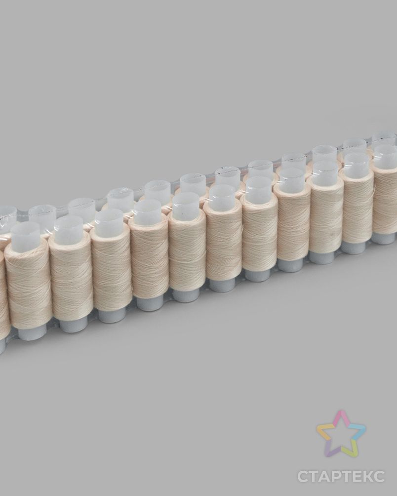 Нитки швейные 50/2 для тонких тканей, 100% полиэстер, 200 м (611 молочно-кремовый) арт. АРС-58130-1-АРС0001289458 3
