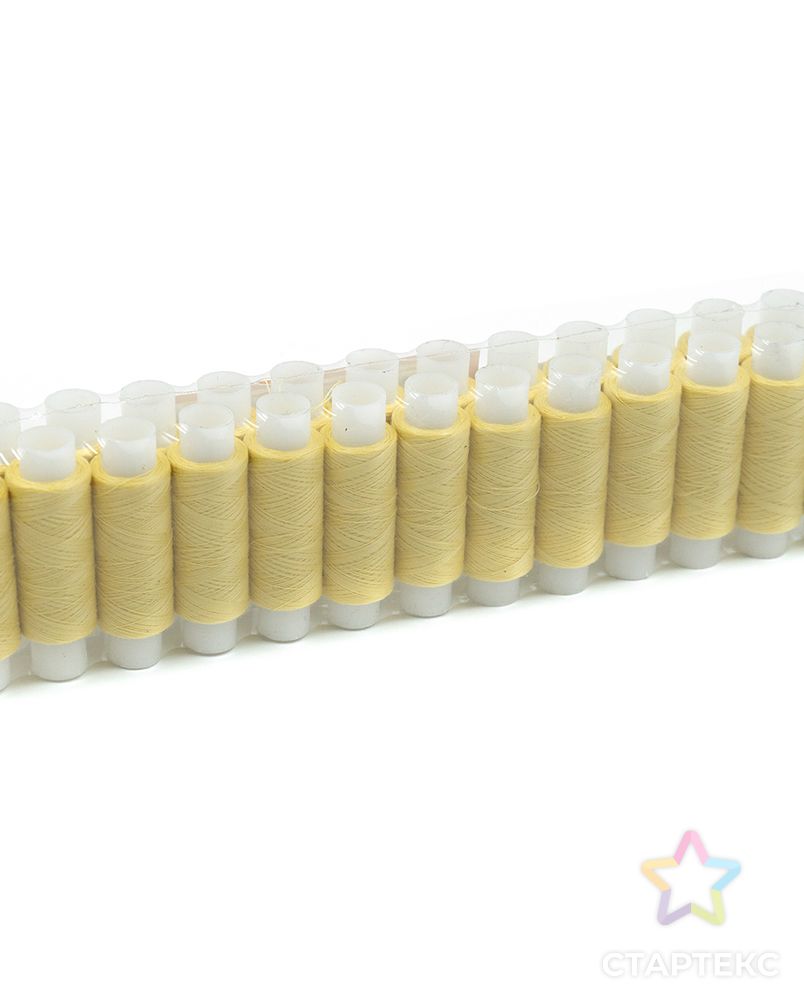 Нитки швейные 50/2 для тонких тканей, 100% полиэстер, 200 м (614 св.банановый) арт. АРС-58132-1-АРС0001289461 2