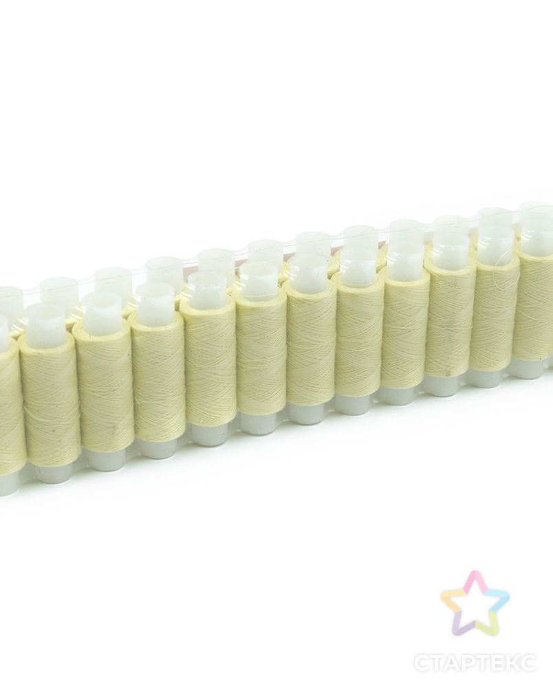 Нитки швейные 50/2 для тонких тканей, 100% полиэстер, 200 м (615 бледно-желтый) арт. АРС-58133-1-АРС0001289462 2