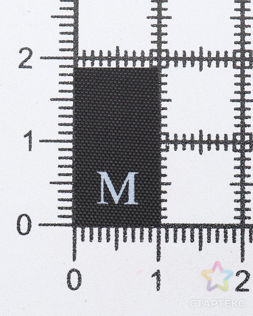 Этикетка-размерник 10*20мм П/Э, 100шт/упак, черный фон/белый шрифт (MN) (M) арт. АРС-58606-1-АРС0001291803 2