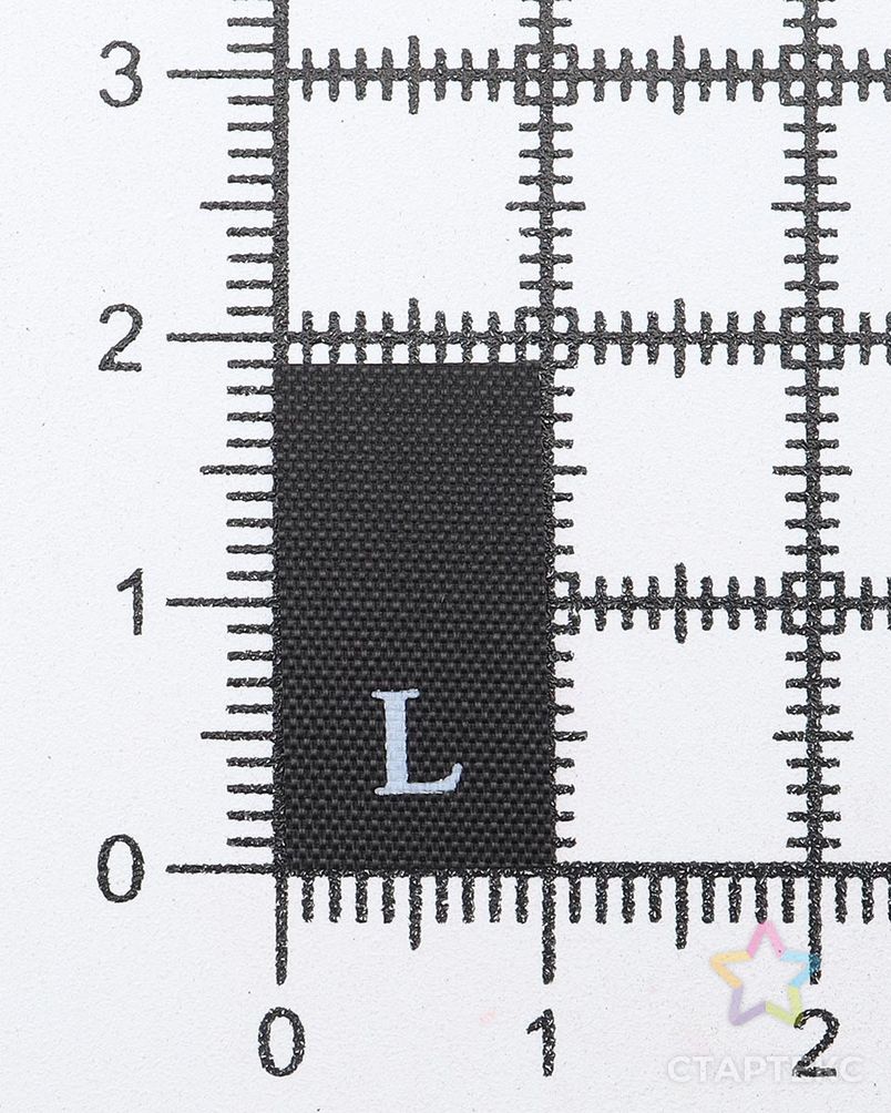 Этикетка-размерник 10*20мм П/Э, 100шт/упак, черный фон/белый шрифт (MN) (L) арт. АРС-58607-1-АРС0001291804 3