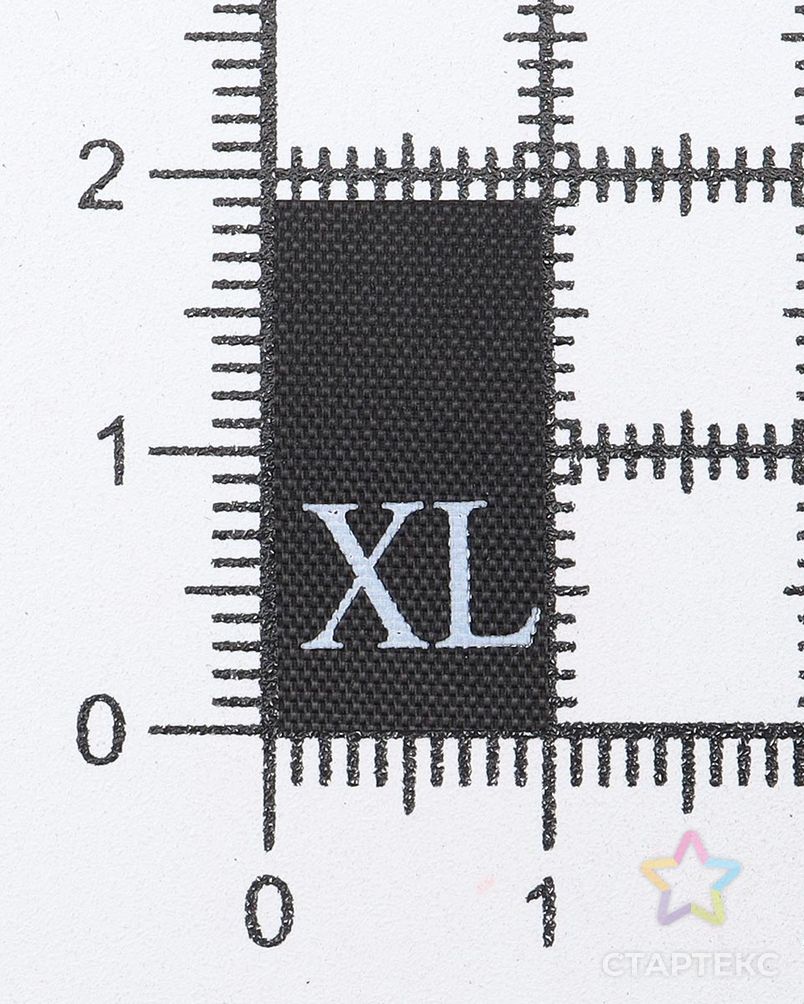 Этикетка-размерник 10*20мм П/Э, 100шт/упак, черный фон/белый шрифт (MN) (XL) арт. АРС-58608-1-АРС0001291805 2