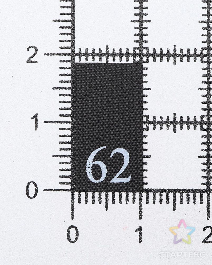 Этикетка-размерник 10*20мм П/Э, 100шт/упак, черный фон/белый шрифт (MN) (62) арт. АРС-58612-1-АРС0001291812 2