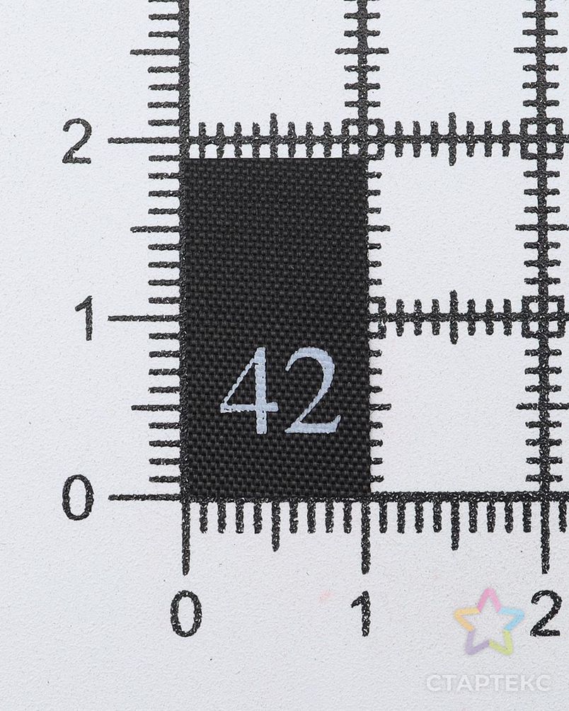 Этикетка-размерник 10*20мм П/Э, 100шт/упак, черный фон/белый шрифт (MN) (42) арт. АРС-58613-1-АРС0001291813 3