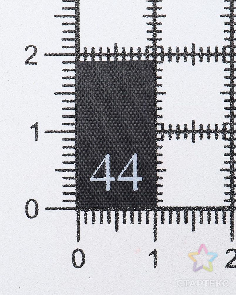 Этикетка-размерник 10*20мм П/Э, 100шт/упак, черный фон/белый шрифт (MN) (44) арт. АРС-58614-1-АРС0001291814 2
