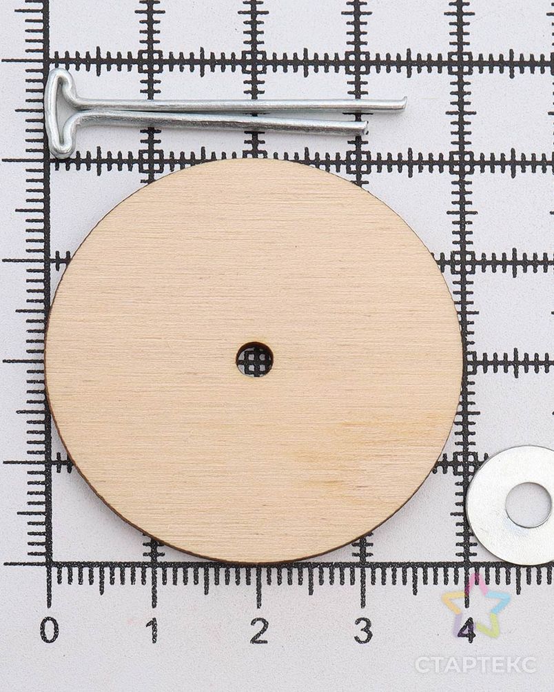Набор креплений: диск фанеры 40мм (30шт), Т-шплинт 2,5*28мм (15шт), шайба 4*12мм (30шт) арт. АРС-59091-1-АРС0001294184 3