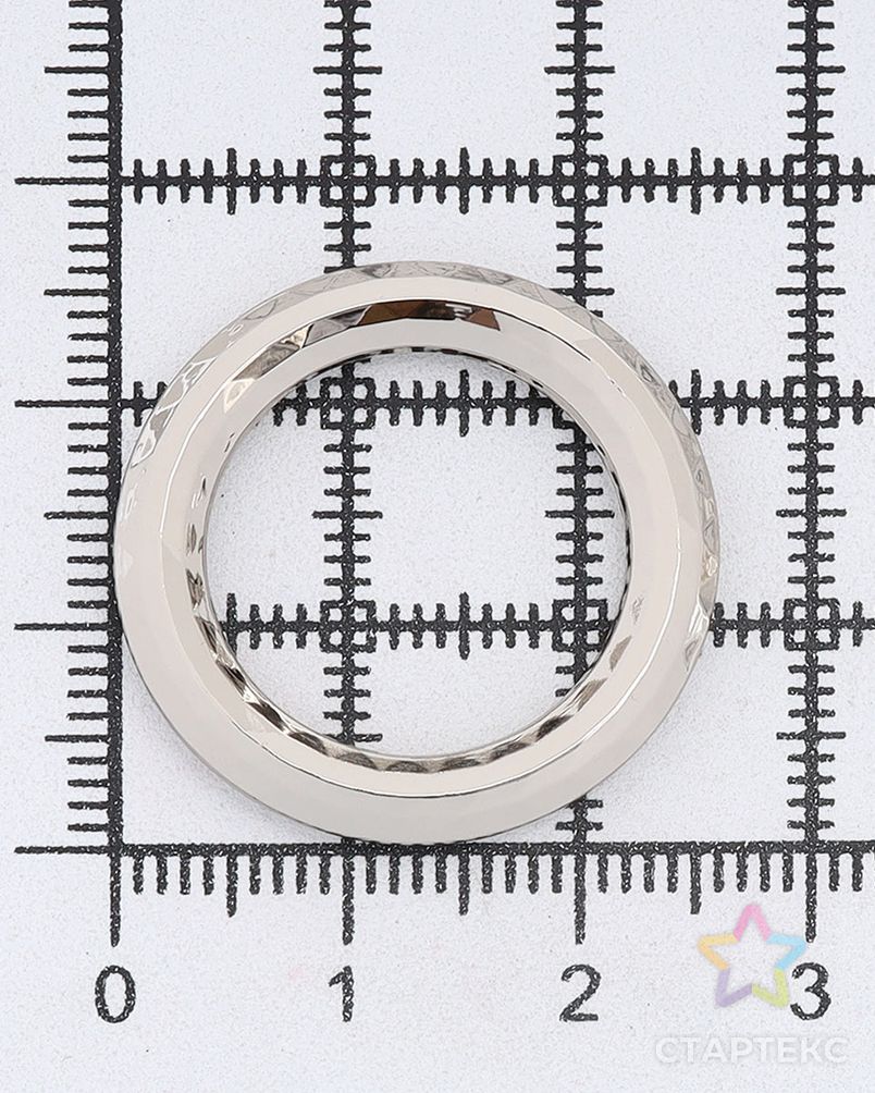 MB 199 Кольцо литое граненое 18мм, металл (Nickel серебро (никель)) арт. АРС-59769-1-АРС0001294987 5