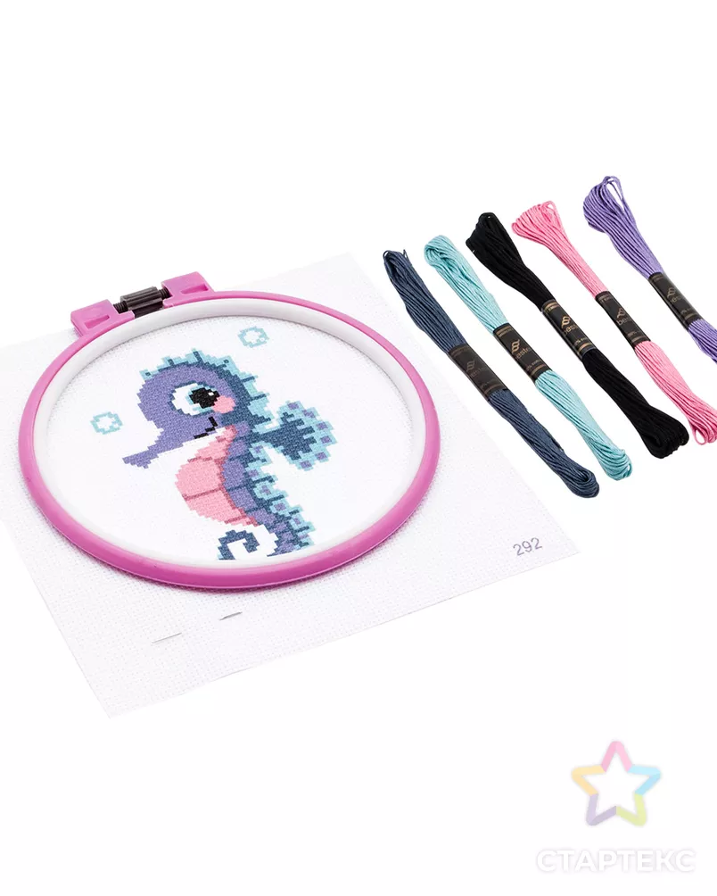 292 Набор для вышивания Hobby & Pro Kids 'Морской конёк' 19*18см арт. АРС-60310-1-АРС0001297203 - рис. 2