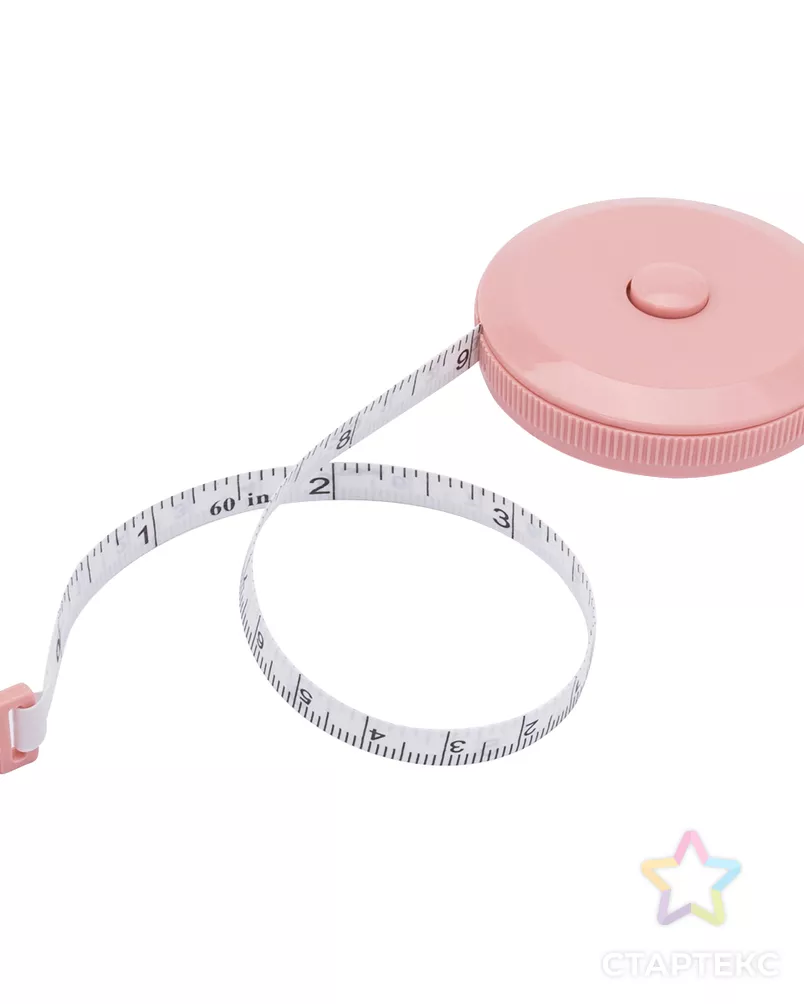 MTW232 Сантиметровая лента-рулетка 150см, цв.розовый арт. АРС-61617-1-АРС0001297983 - рис. 2