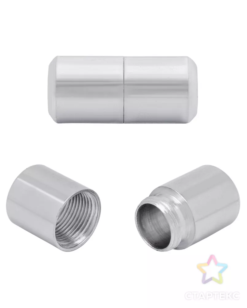 Фиксатор для шнурков, пара, d=8мм, 1,8см, цвет серебристый арт. АРС-61088-1-АРС0001299941 - рис. 1 Фиксатор для шнурков, пара, d=8мм, 1,8см, цвет серебристый арт. АРС-61088-1-АРС0001299941 - рис. 1