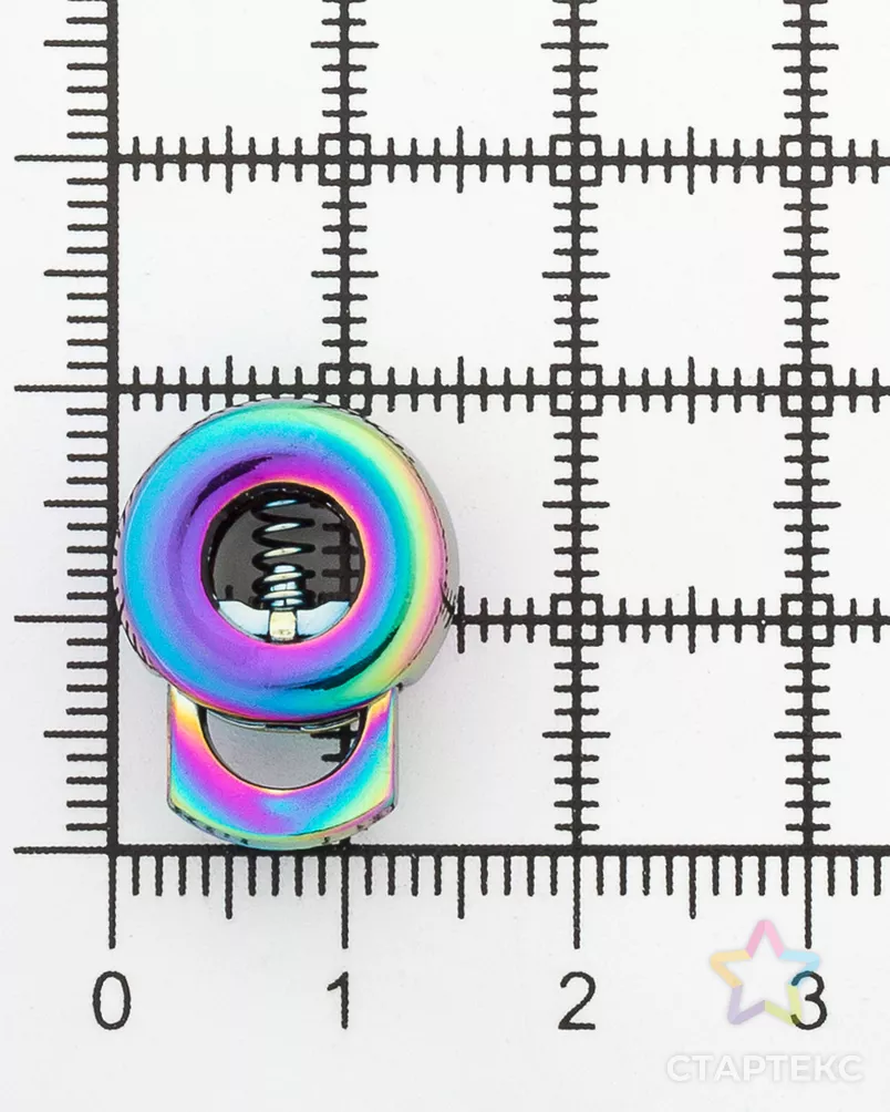 ГХН14389 Фиксатор металлический d=4*6мм одно отверстие 15*20мм (голубая радуга цв.43) арт. АРС-64708-1-АРС0001312549 - рис. 4