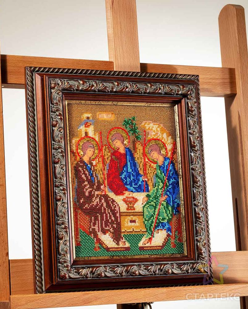 В167 Набор для вышивания бисером 'Кроше' 'Святая Троица', 19x24 см арт. АРС-50081-1-АРС0000818595 2