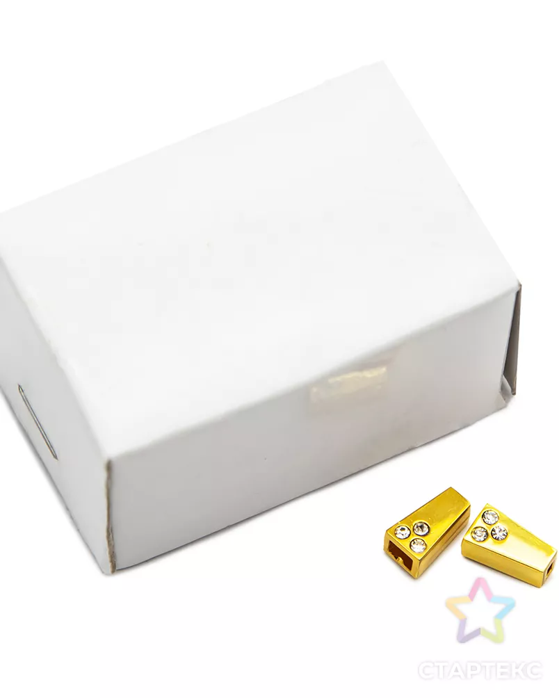 AB3482 Наконечник 'Колокол' со стразами 4-хан., d=2,5/4мм, 0,65х1,1см (металл) арт. АРС-1262-1-АРС0001031693 - рис. 4