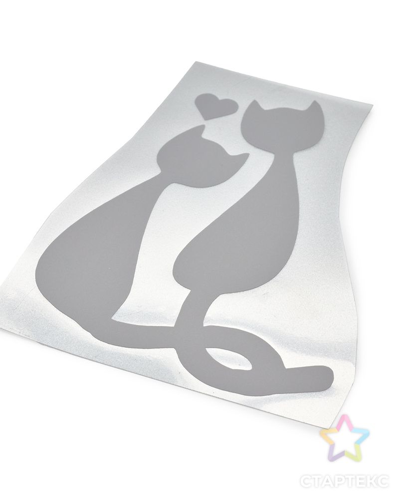 Светоотражающая наклейка на одежду 'Кот и кошка' арт. АРС-2112-1-АРС0001044474