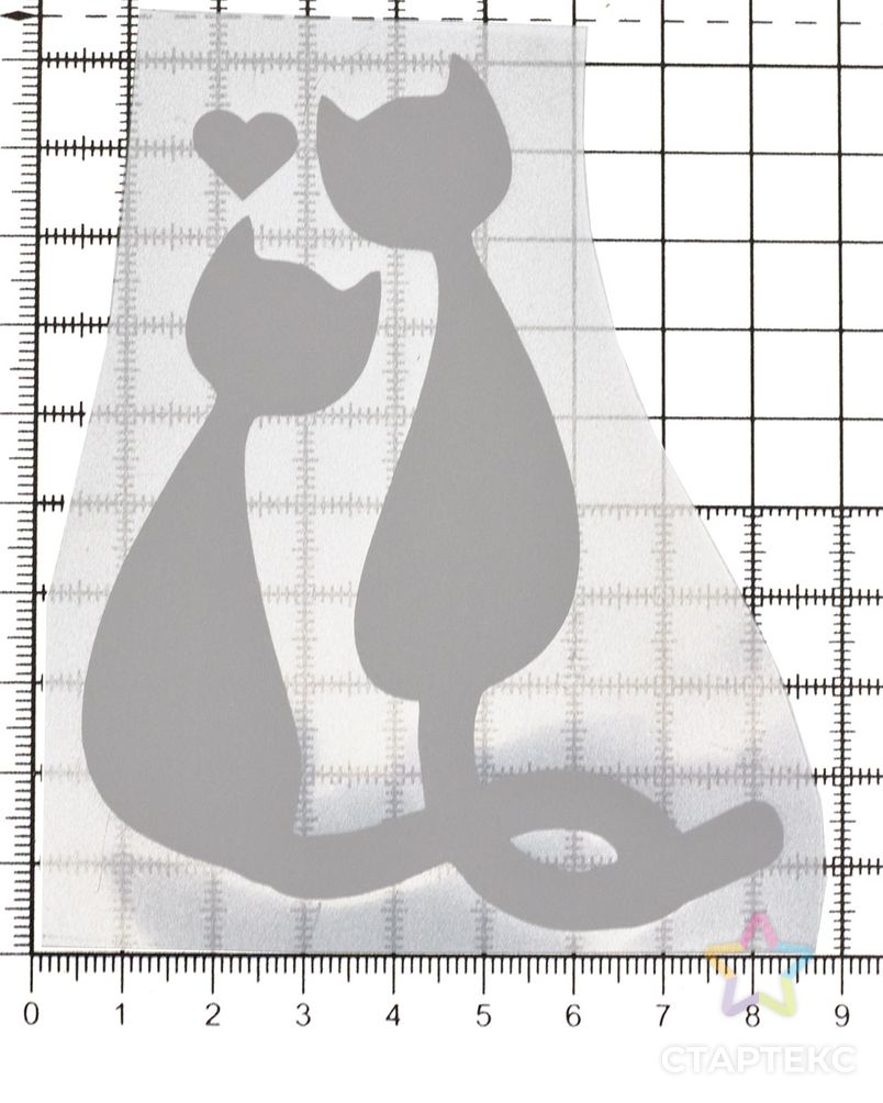Светоотражающая наклейка на одежду 'Кот и кошка' арт. АРС-2112-1-АРС0001044474 3