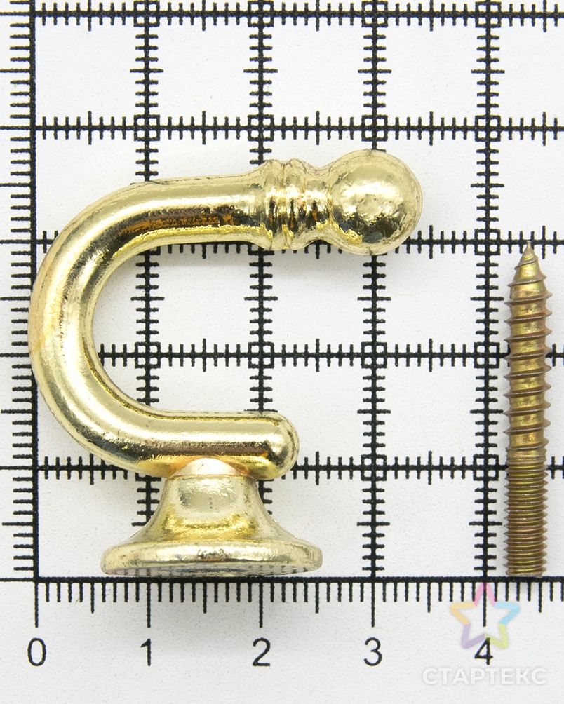 К-12 Крючки под подхваты, d 19 мм (3 золото) 1 пара арт. АРС-2676-1-АРС0001053856 4