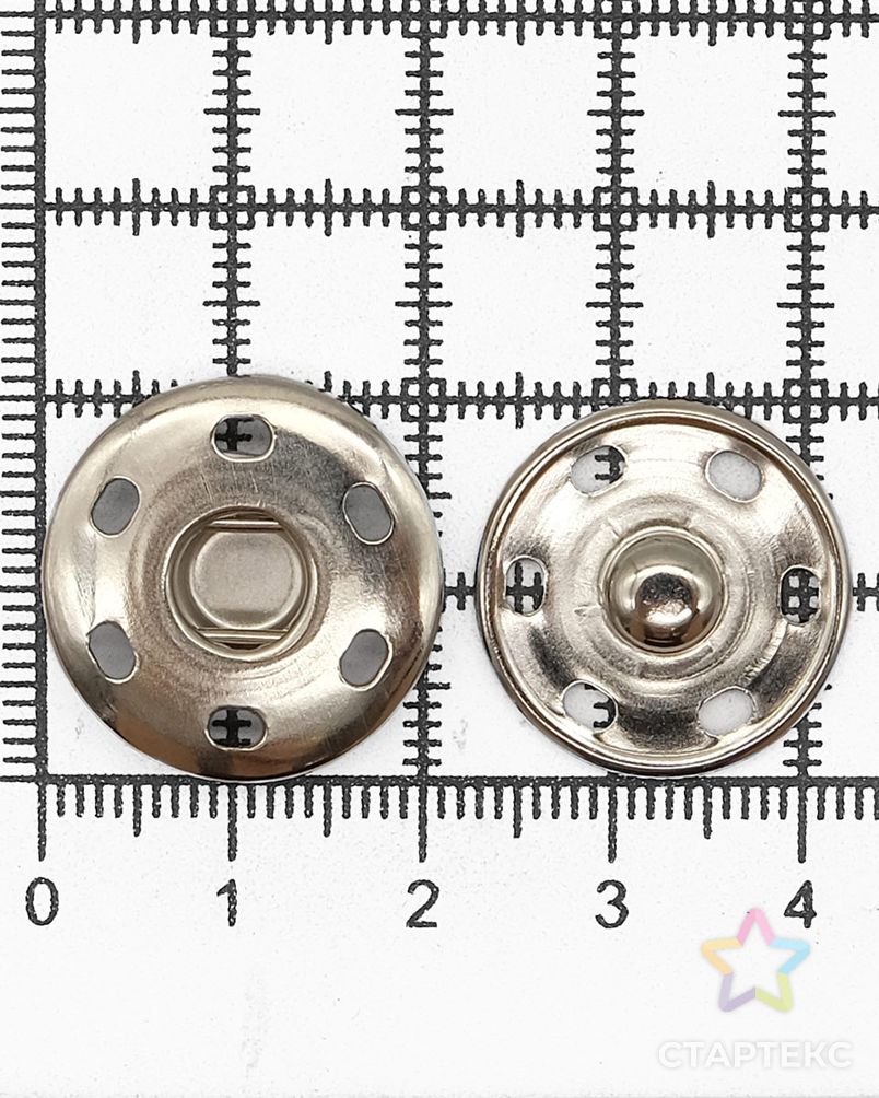 Г13975 Кнопки пришивные д.2,1см (никель) арт. АРС-3461-1-АРС0001073051 3