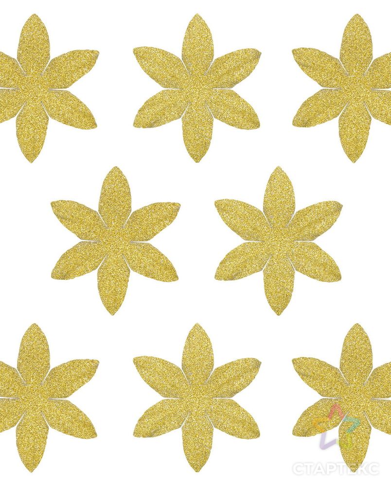 YX15-119 Бумажные лепестки с блестками 'Ромашка', d 4,5 см, упак./8 шт. (золотой) арт. АРС-4615-1-АРС0001091903 3