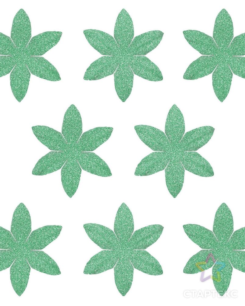 YX15-119 Бумажные лепестки с блестками 'Ромашка', d 4,5 см, упак./8 шт. (зеленый) арт. АРС-4618-1-АРС0001091906 3