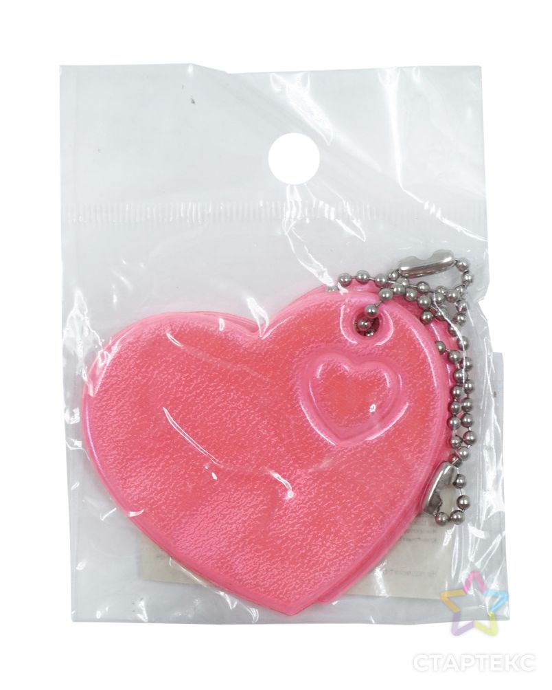 Светоотражающая подвеска 'Сердце', 6 см, упак./2 шт. (розовый) арт. АРС-4720-1-АРС0001092624 4