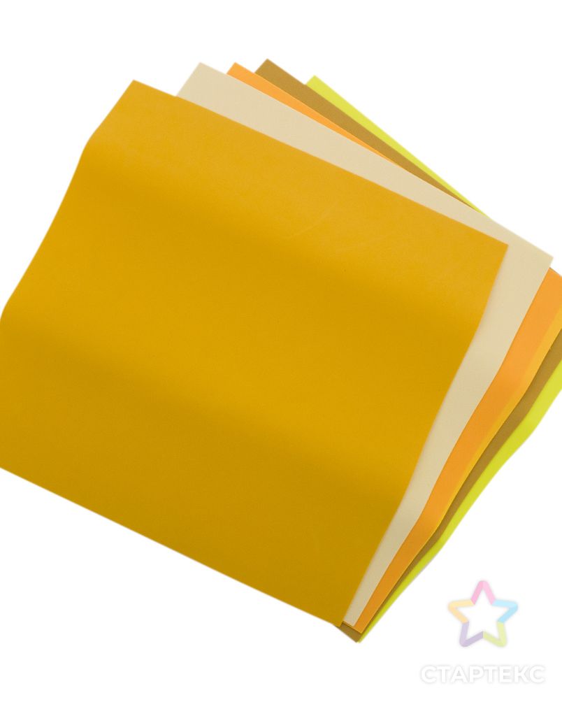 Набор фоамирана 1,0мм,5 листов,25*25см (ф-0004 желтый) арт. АРС-5865-1-АРС0001111815 2