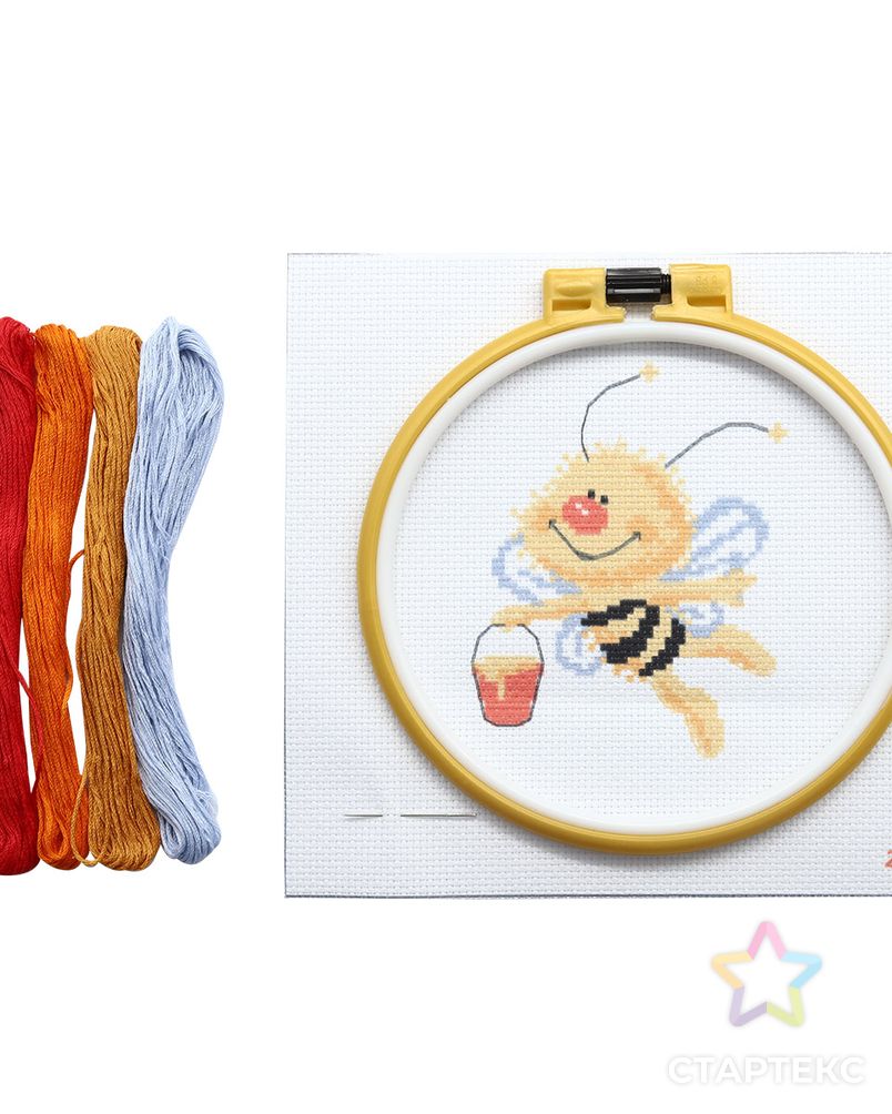 214 Набор для вышивания Hobby & Pro Kids 'Пчелка' 19*19см арт. АРС-6514-1-АРС0001119951 2