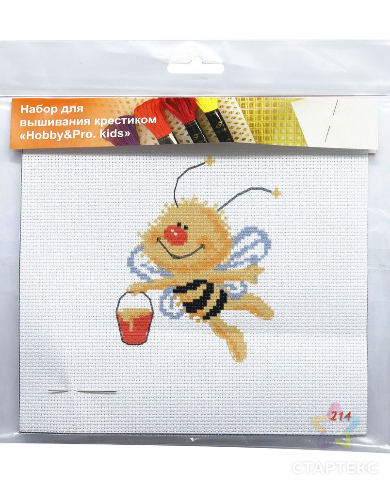 214 Набор для вышивания Hobby & Pro Kids 'Пчелка' 19*19см арт. АРС-6514-1-АРС0001119951 3