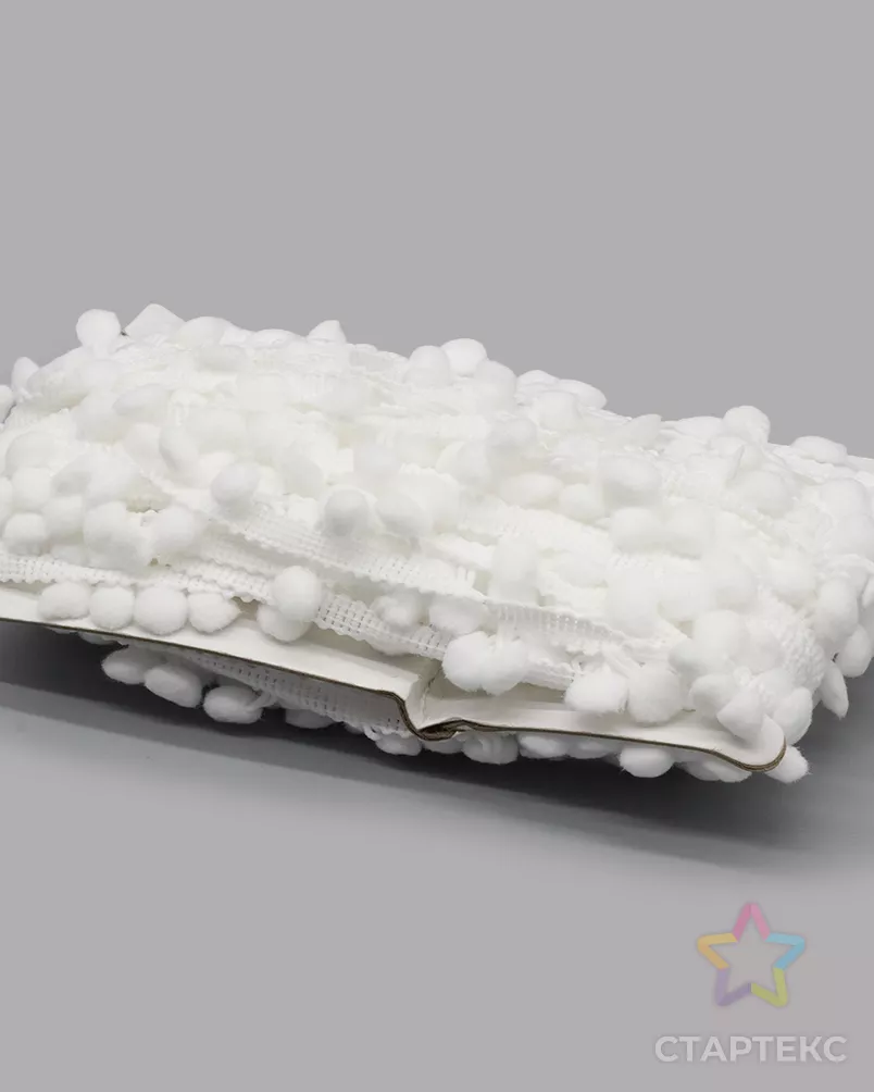 Бахрома с помпонами ш.2см 17м (01 белый) арт. АРС-8484-1-АРС0001153159 - рис. 3 Бахрома с помпонами ш.2см 17м (01 белый) арт. АРС-8484-1-АРС0001153159 - рис. 3